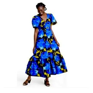 Christopher John Rogers x Target Puff Sleeve tiered Dress Size 8